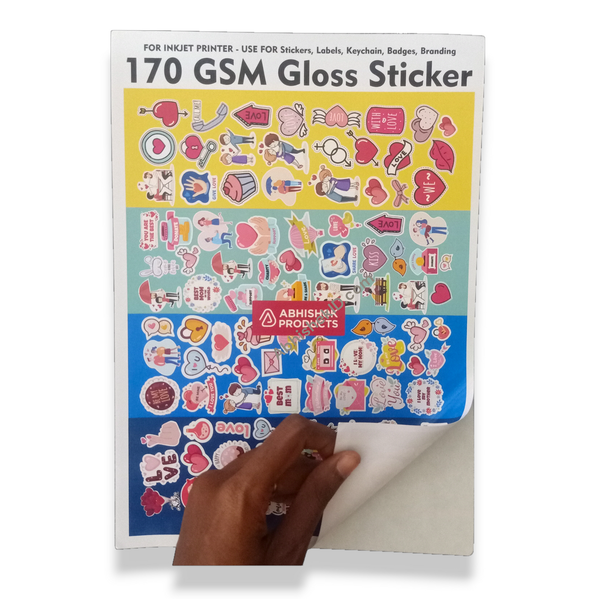 A4 170 Gsm Adhesive Photo Sticker blank sheets for industrial packaging label production