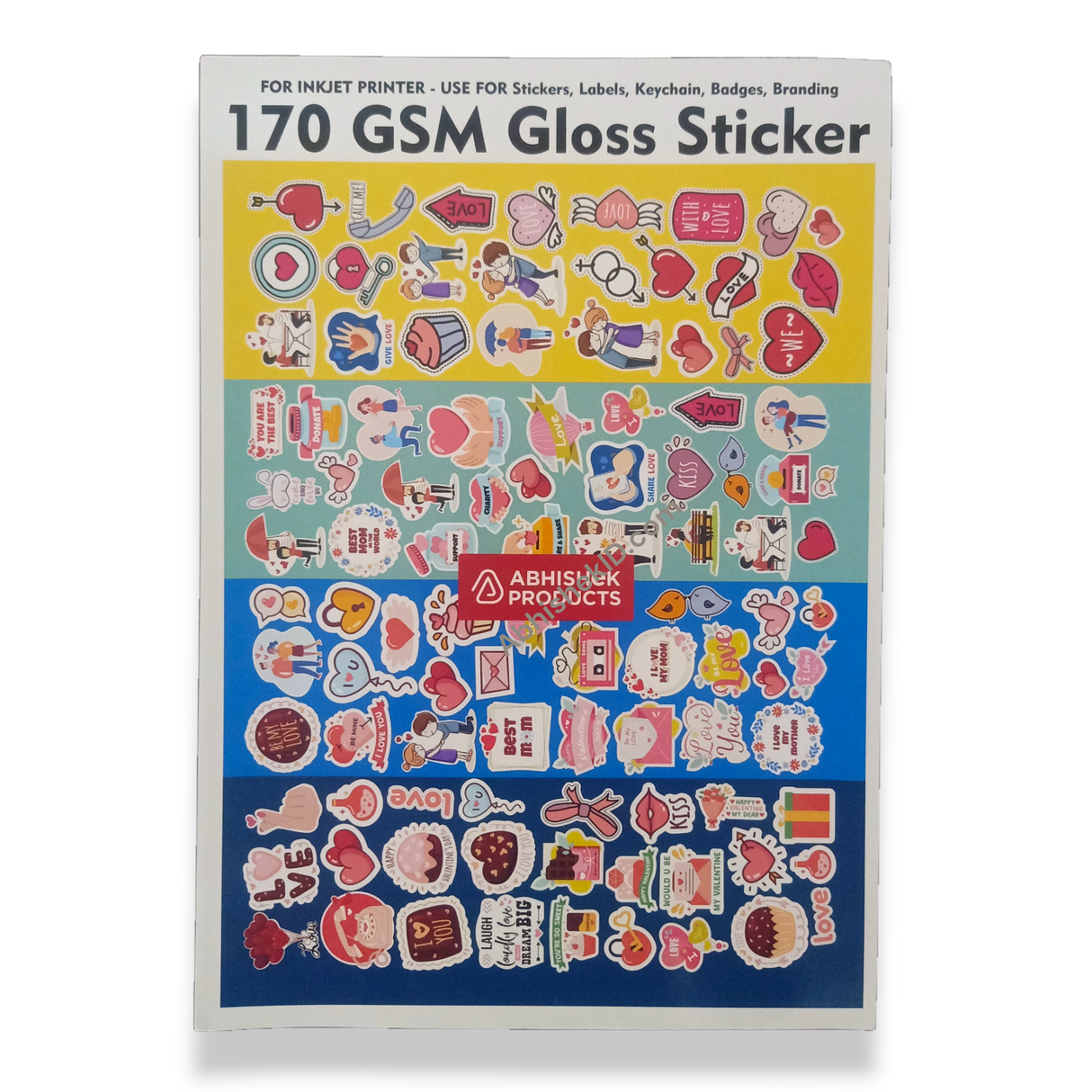 A4 170 Gsm Adhesive Photo Sticker material for school library book identification labels