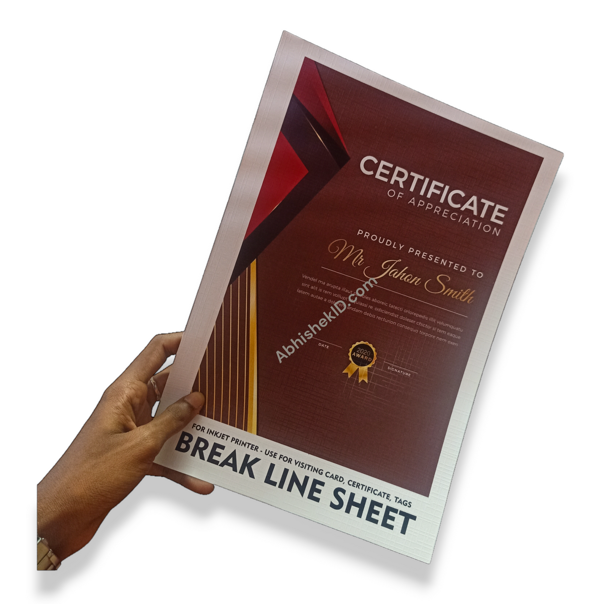 A4 Break Line Visiting Card Paper tailored for networking event handouts and commercial stationery manufacturing