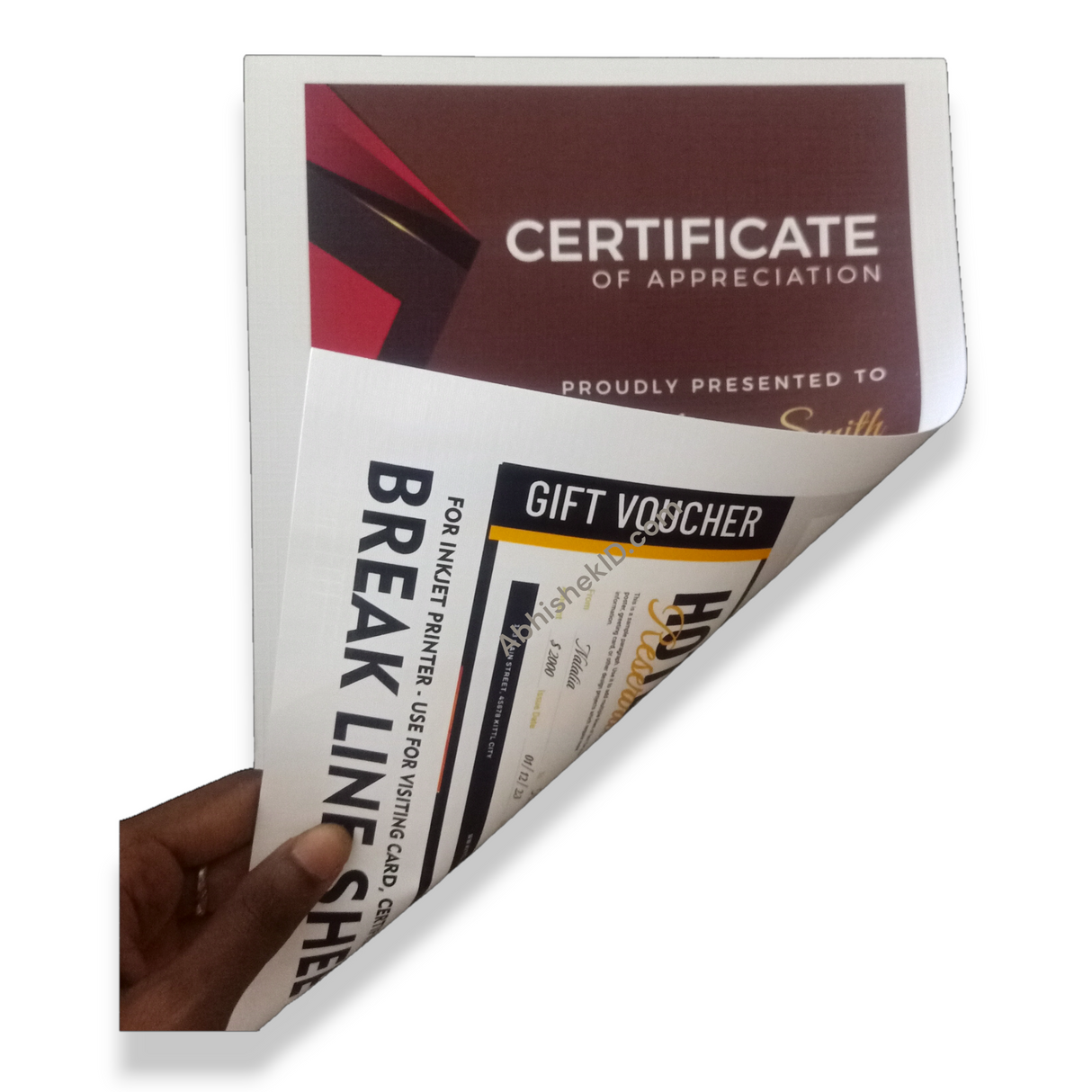 A4 Break Line Visiting Card Paper for rapid ID card printing and employee badge production