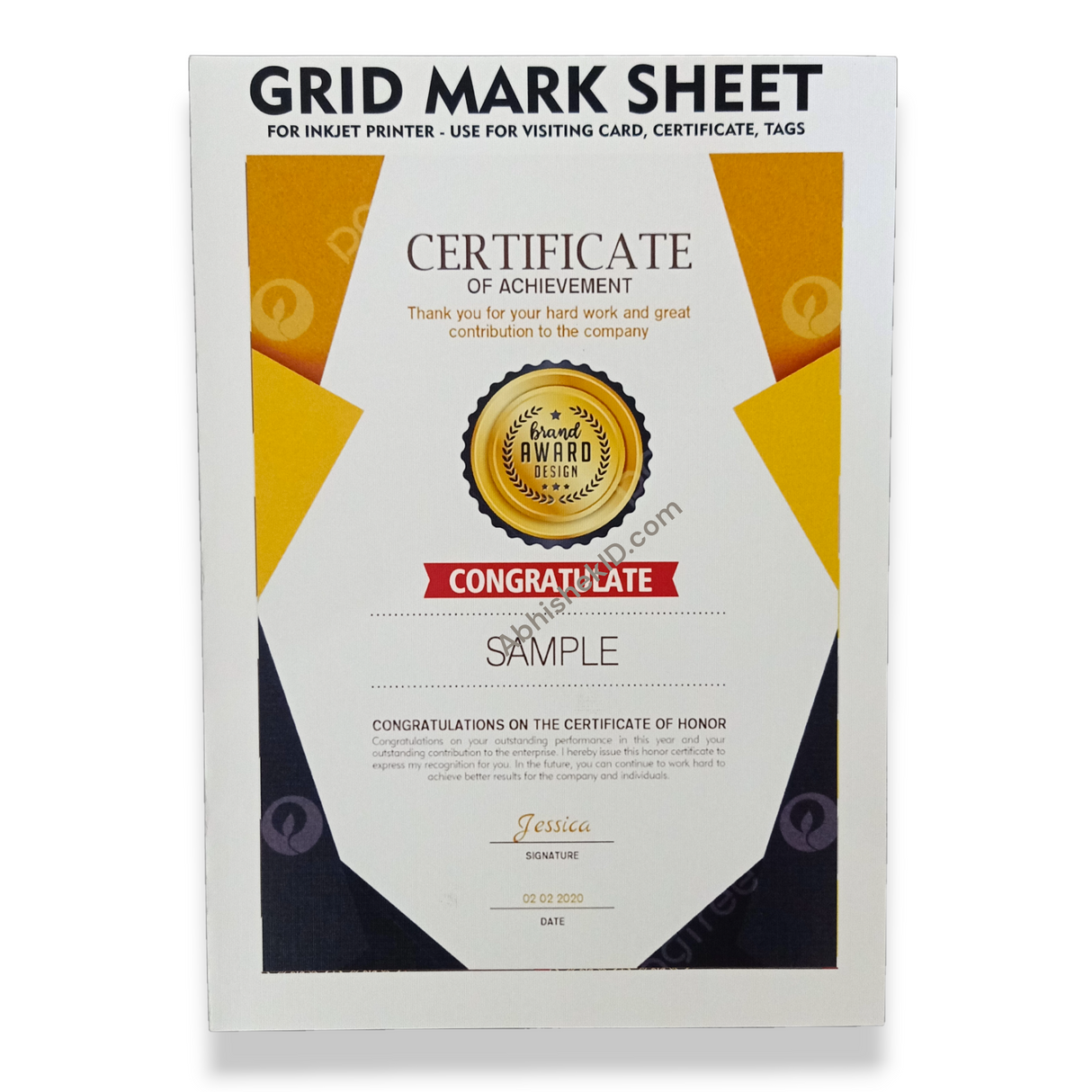 Inkjet compatible A4 Grid Sheet Visiting Card Paper for high-volume office printing applications