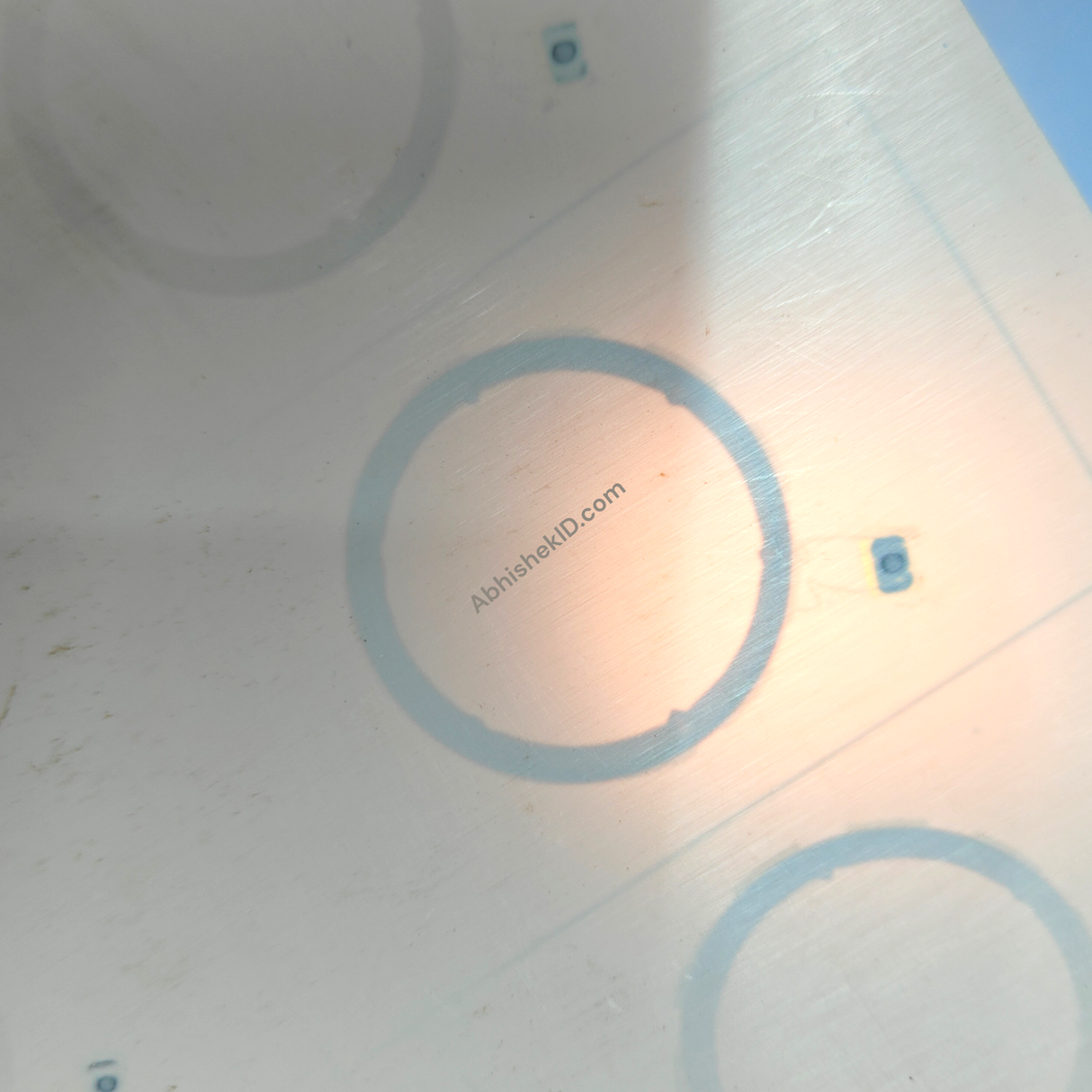 A4 RFID Inlay Sheet 125 kHz with 10 round proximity chips prelaminated for ID card manufacturing