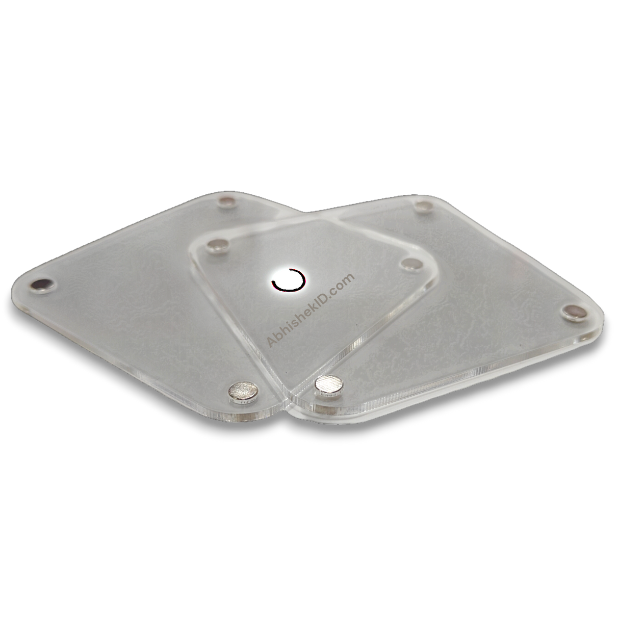 Square Fridge Magnet Frames securing unprinted inserts for wholesale custom merchandise businesses.