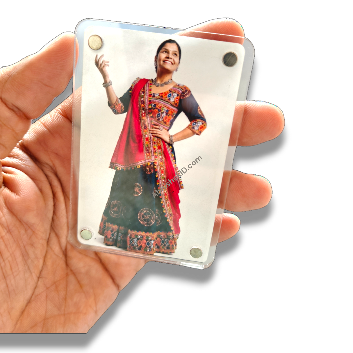 Rectangle Fridge Magnet Frames protecting promotional graphics for business event giveaways.