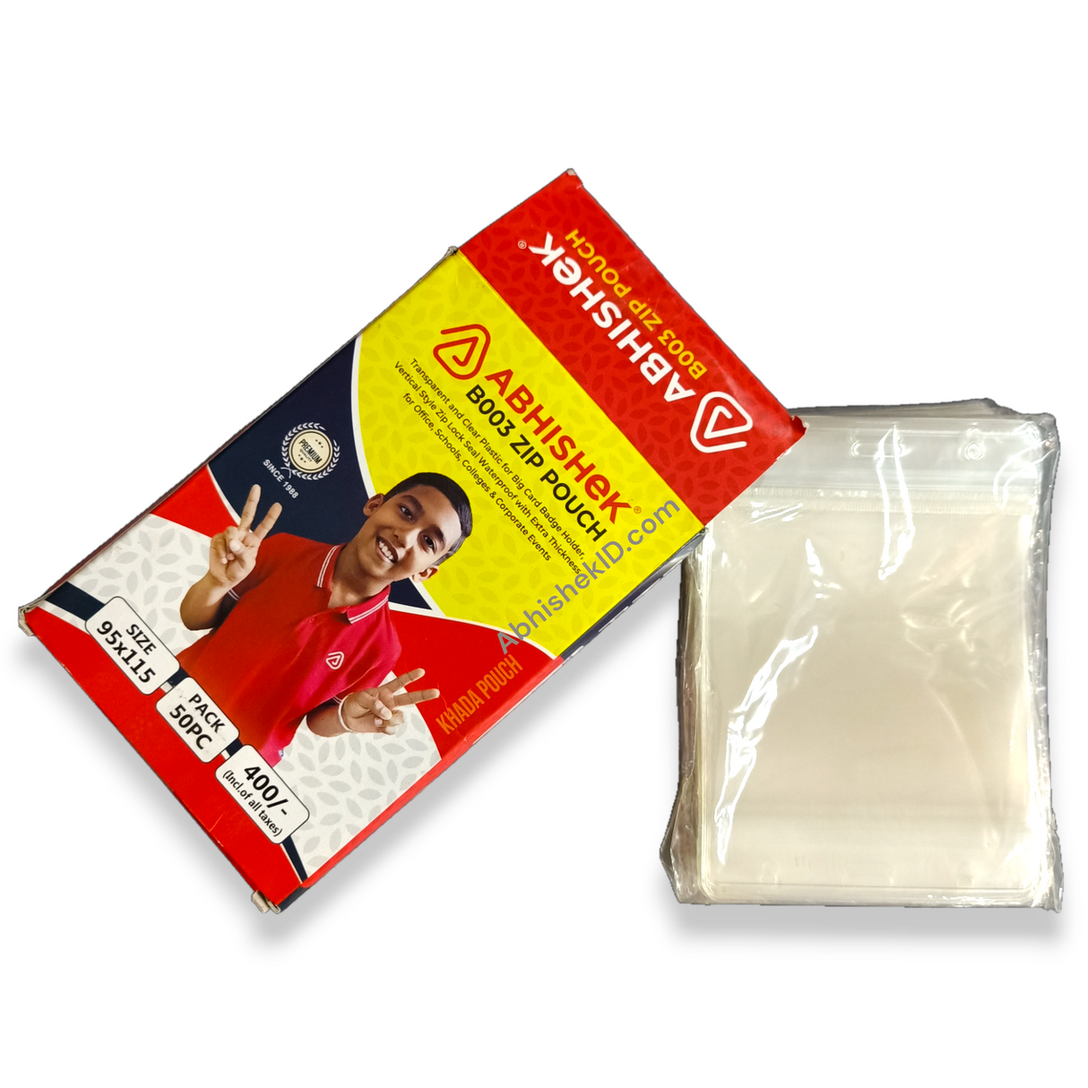 B003 Waterproof Zip Lock Holder for hospital staff credentials and medical facility identification.