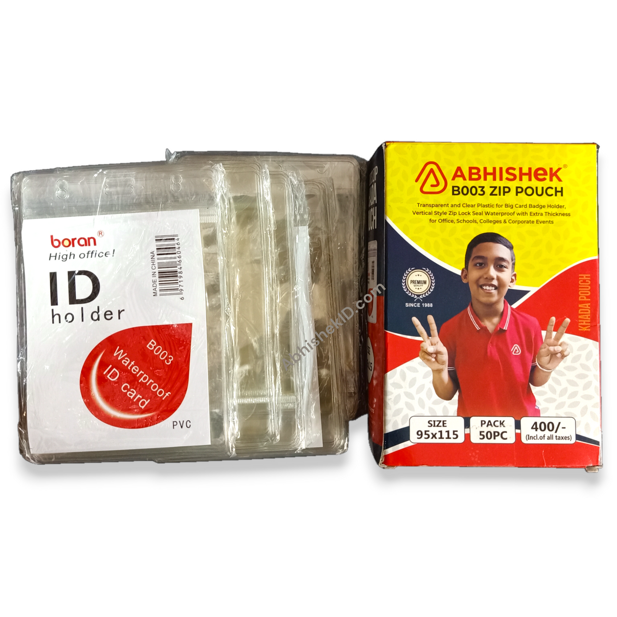 Oversized B003 9.5x12cm ID Holder for industrial site contractor badges and secure zones.