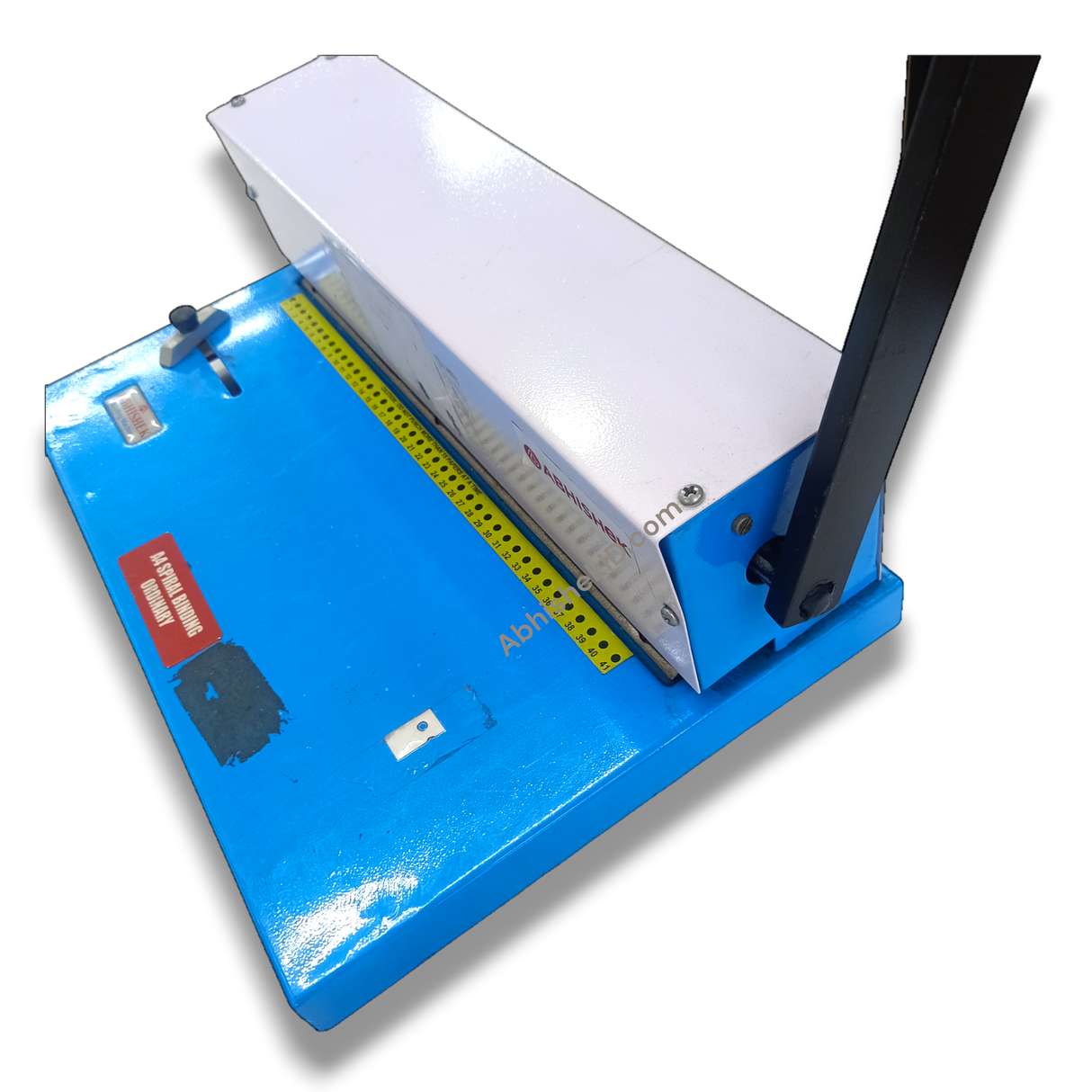Legal size Budget Spiral Binding Machine for professional office administration and paperwork filing.