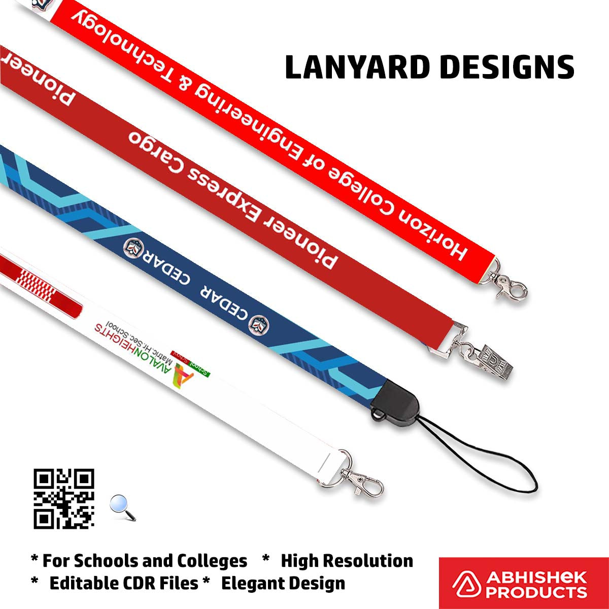 Classic stripe ID card lanyard design