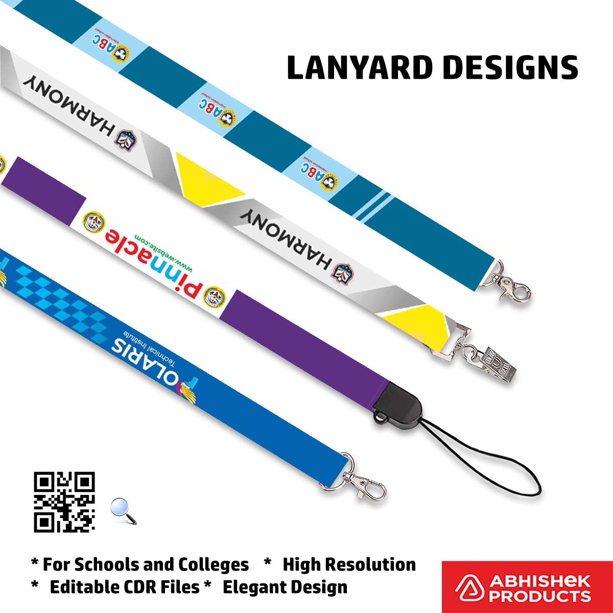 Vibrant ID card lanyard design