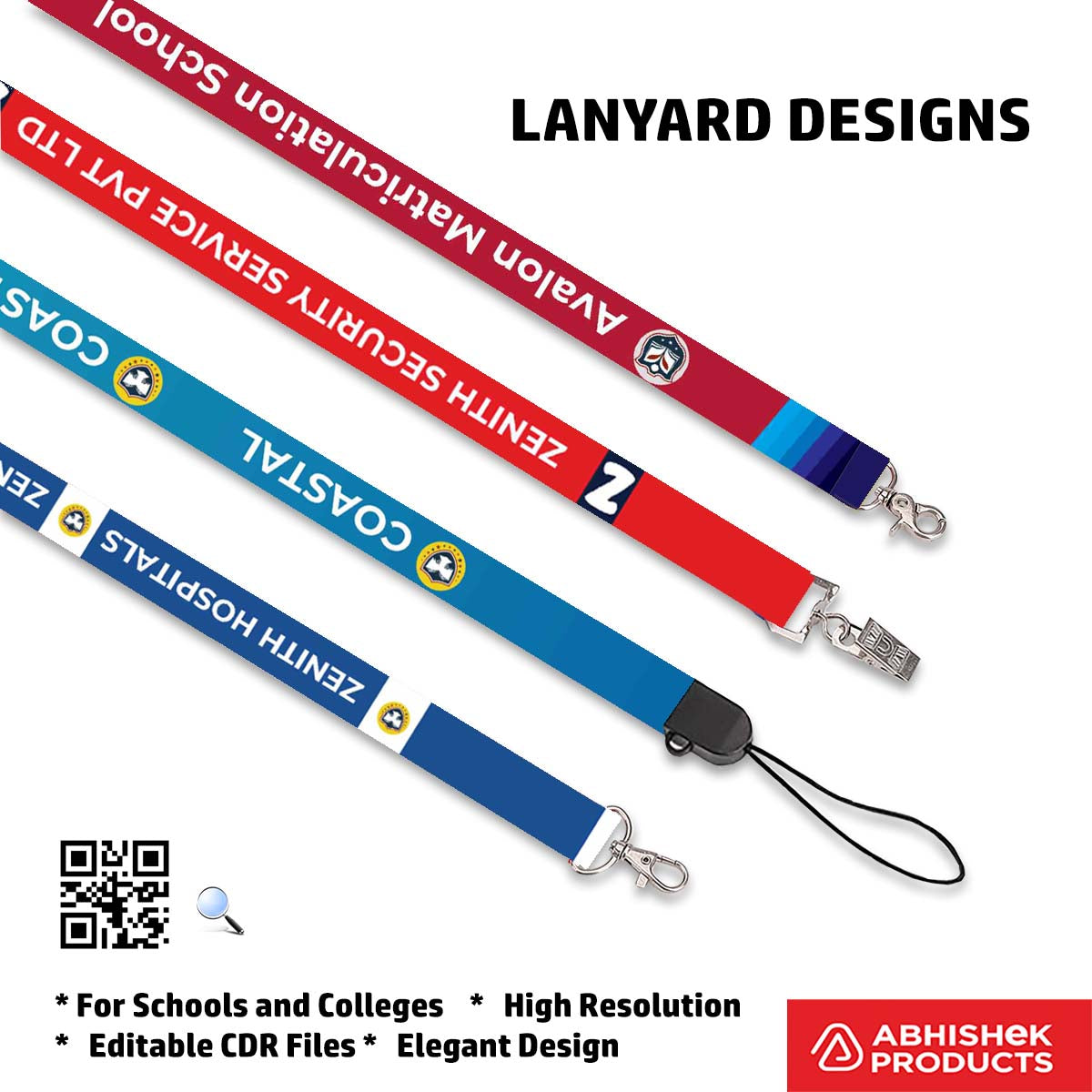 Dynamic pattern ID card lanyard design