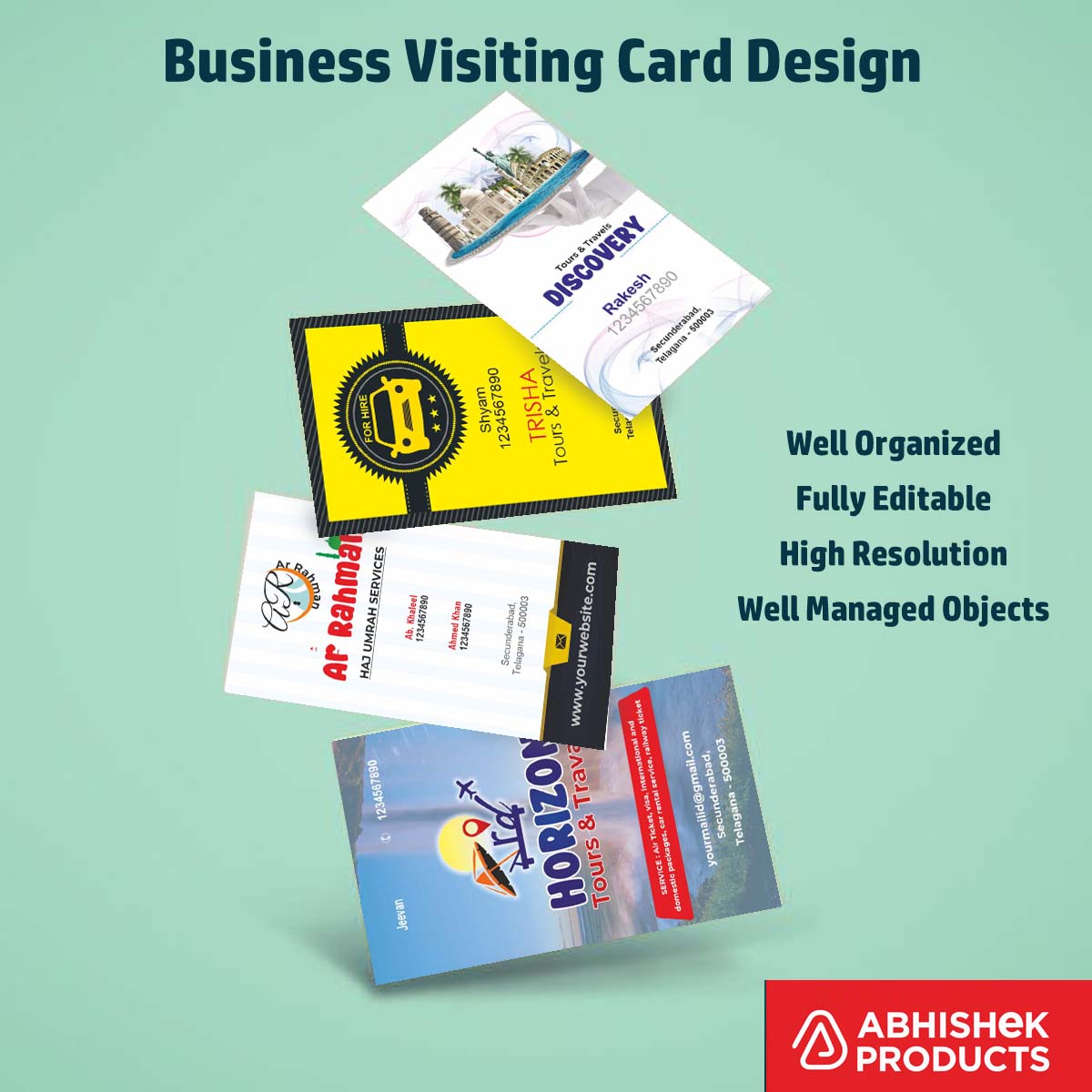 100 CDR v11 Visiting Card Templates for beauty parlor branding and customer appointment card printing.