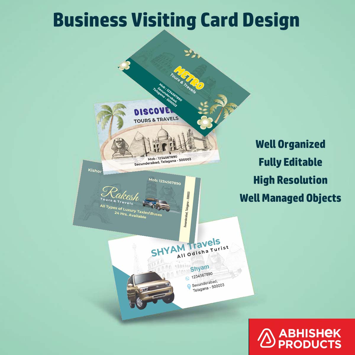 100 CDR v11 Visiting Card Templates for sports merchandise businesses needing corporate identity solutions.