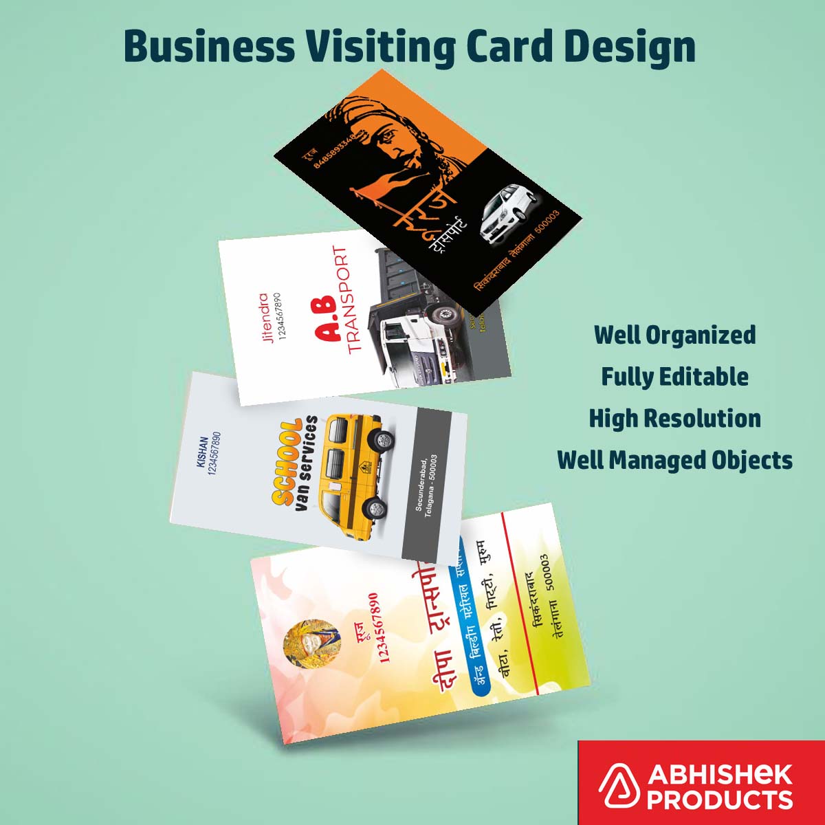 100 CDR v11 Visiting Card Templates optimized for high-volume offset printing and business networking.