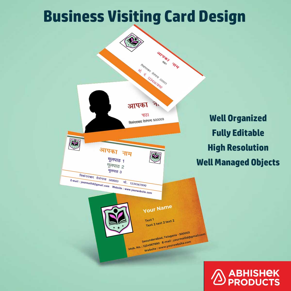 100 CDR v11 Visiting Card Templates for political campaign managers distributing official contact information.