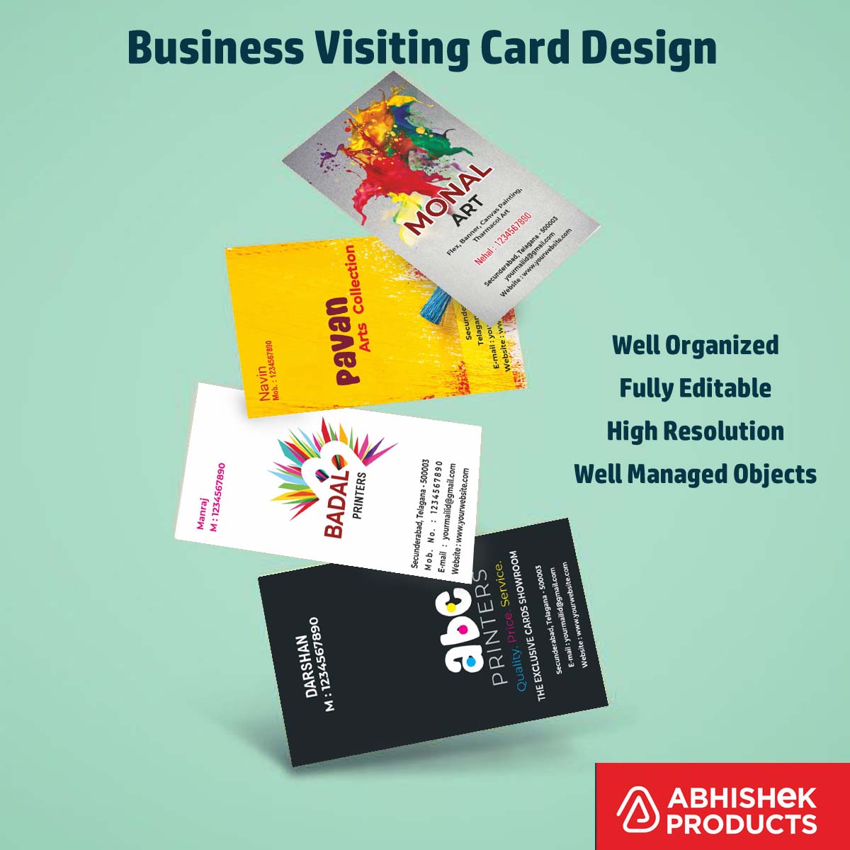 100 CDR v11 Visiting Card Templates for tours and travels booking agency business printing.