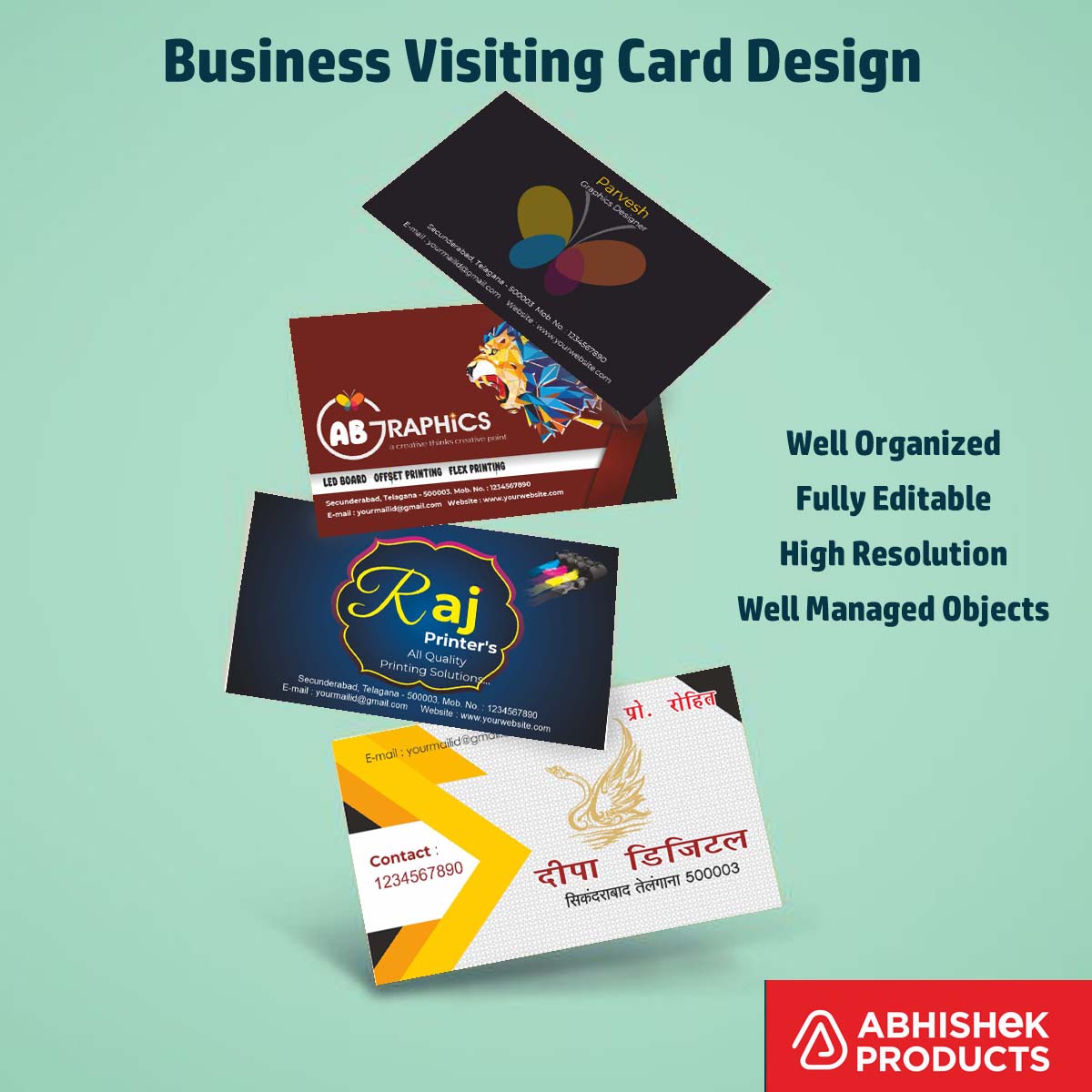 100 CDR v11 Visiting Card Templates for boxing academy promotion and local business marketing.