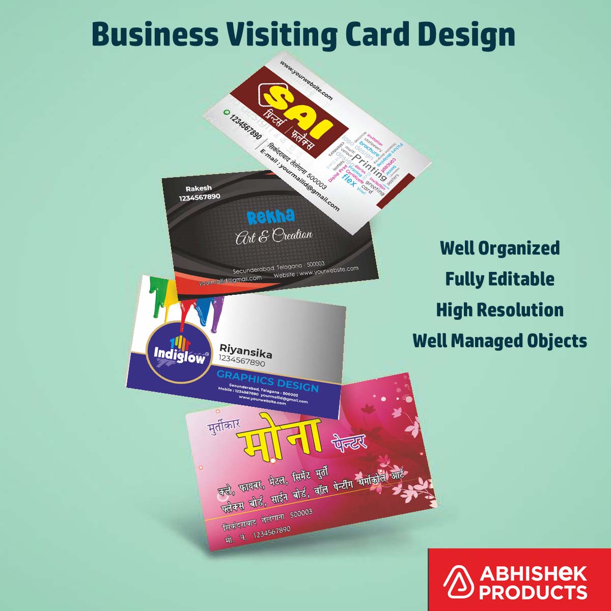 100 CDR v11 Visiting Card Templates for political election campaigns and official party printing.