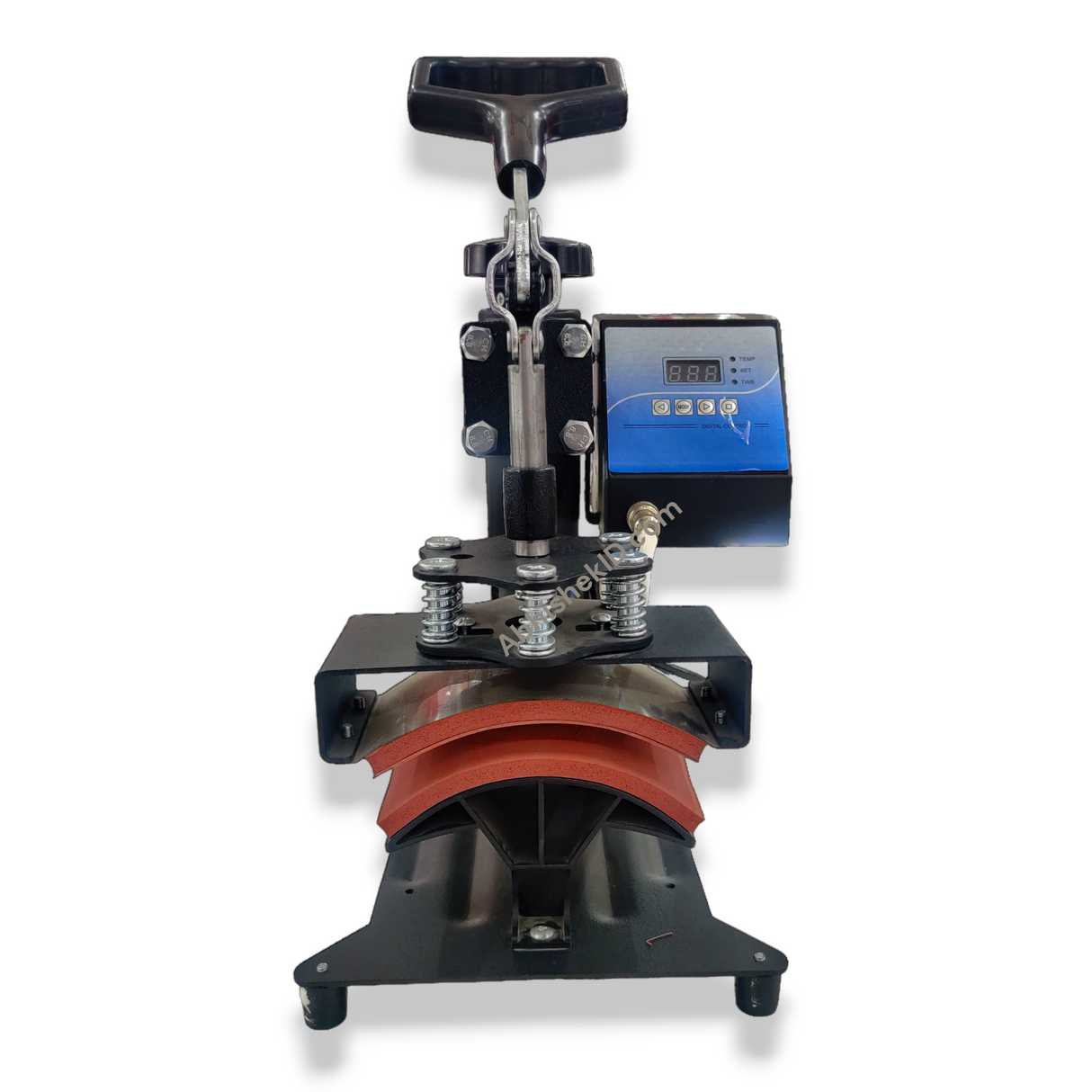 Semi-Automatic Cap Heat Press Machine headwear printing equipment for promotional merchandise production.