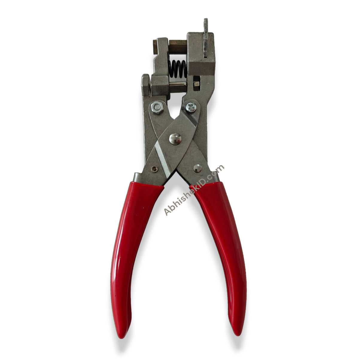 Metal corner and slot punch tool for photo studio ID card production