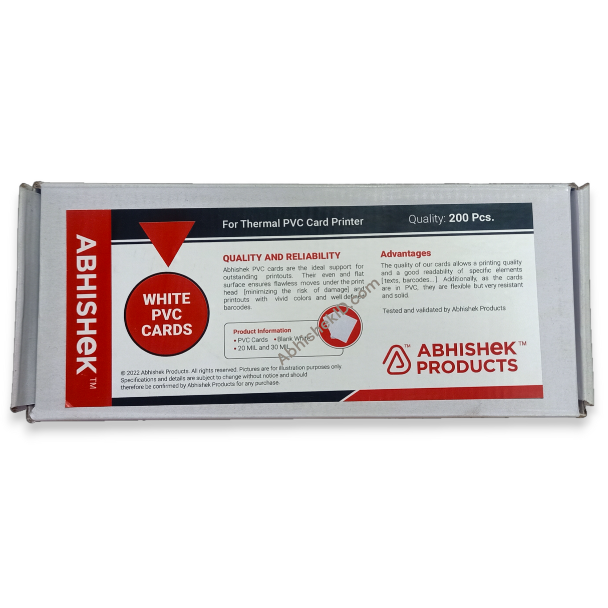 Dark Print PVC Cards for Thermal Printer for library patron IDs and facility access card creation.