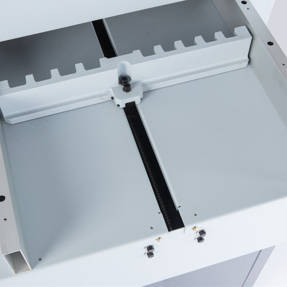 490mm E490T Heavy Duty Guillotine for quick paper stack processing and printroom bulk material sizing.