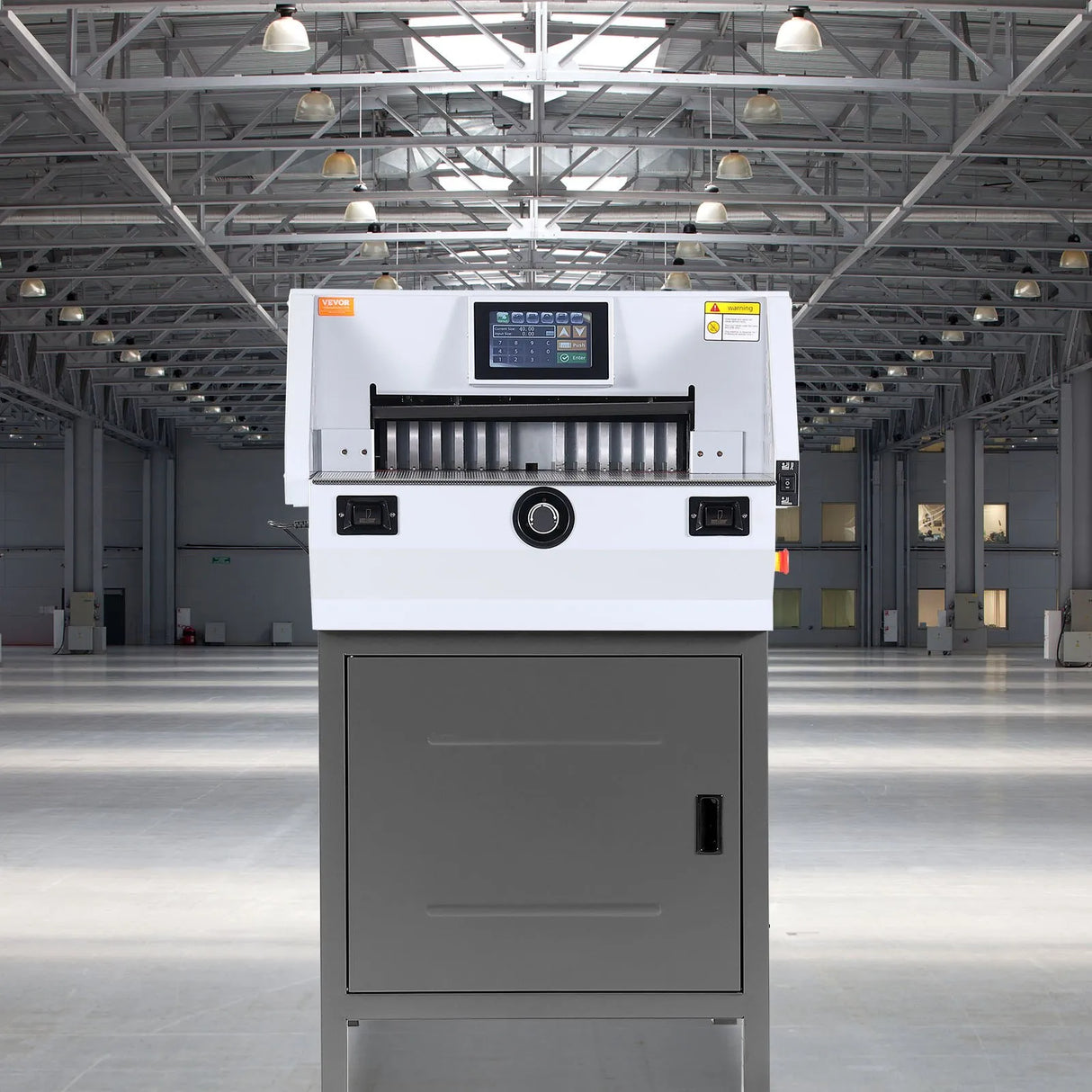 19 Inch E490T Heavy Duty Guillotine for commercial stationery production and ream cutting precision.