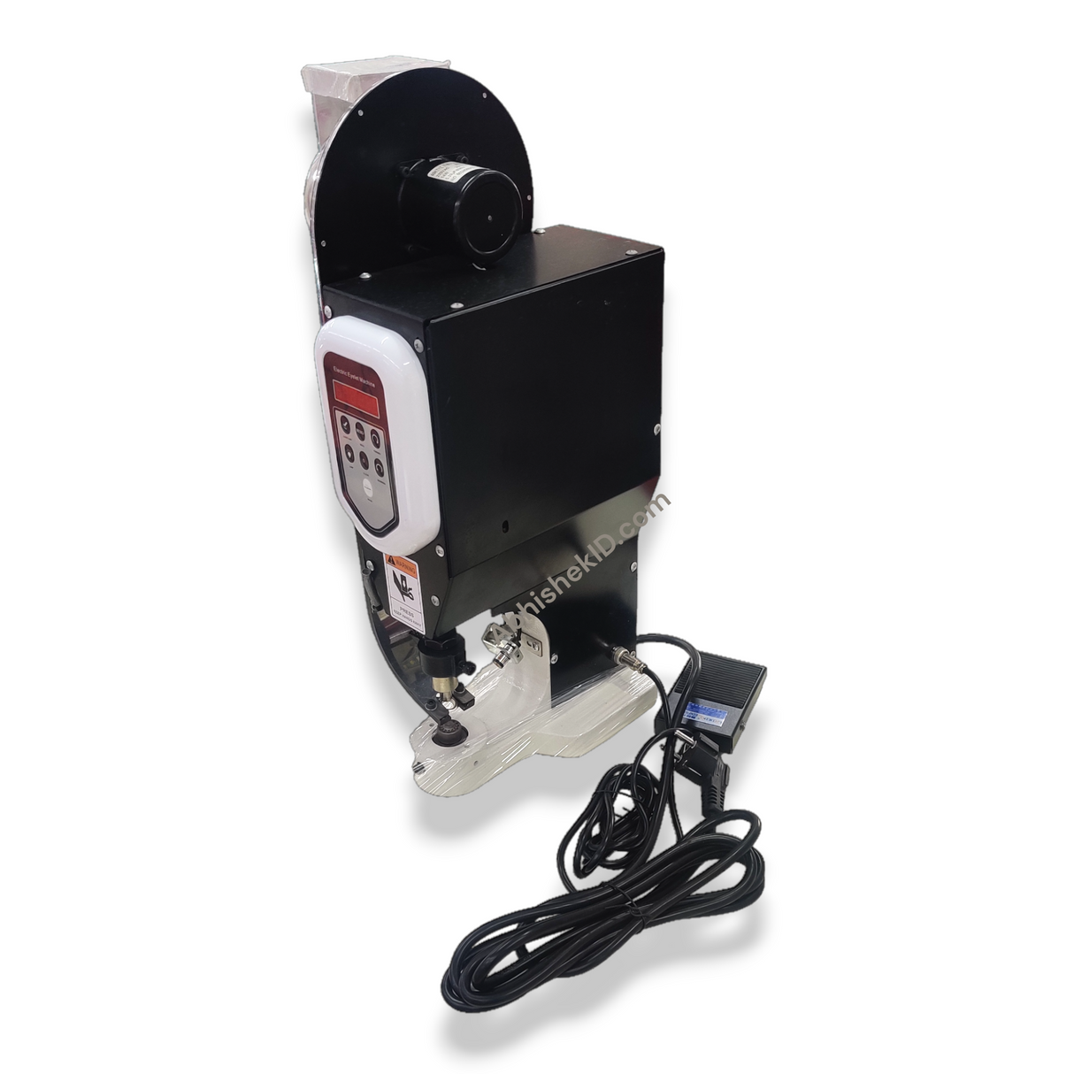 10mm Electric Grommet Press Machine motorized punching mechanism for commercial textile fabrication