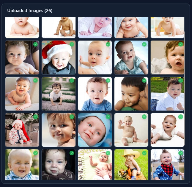 Face Crop Studio Batch Photo Cropper dark mode environment for prolonged photo editing business use.