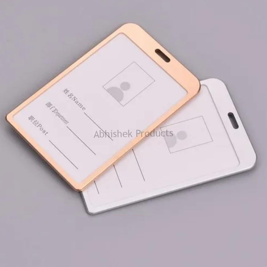 GOLD METAL ID CARD HOLDER Aluminium ID CARD BADGE TAG HOLDER (10)