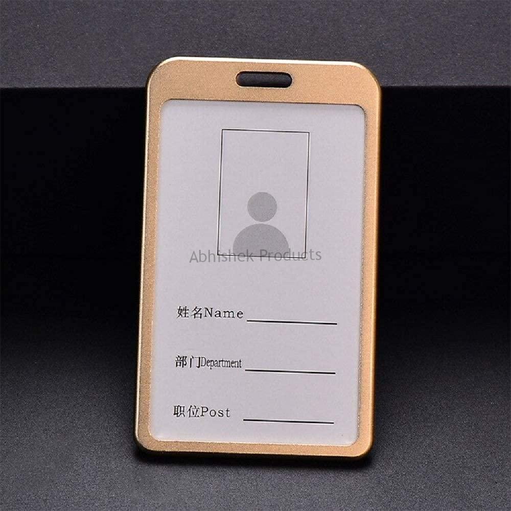 GOLD METAL ID CARD HOLDER Aluminium ID CARD BADGE TAG HOLDER (3)
