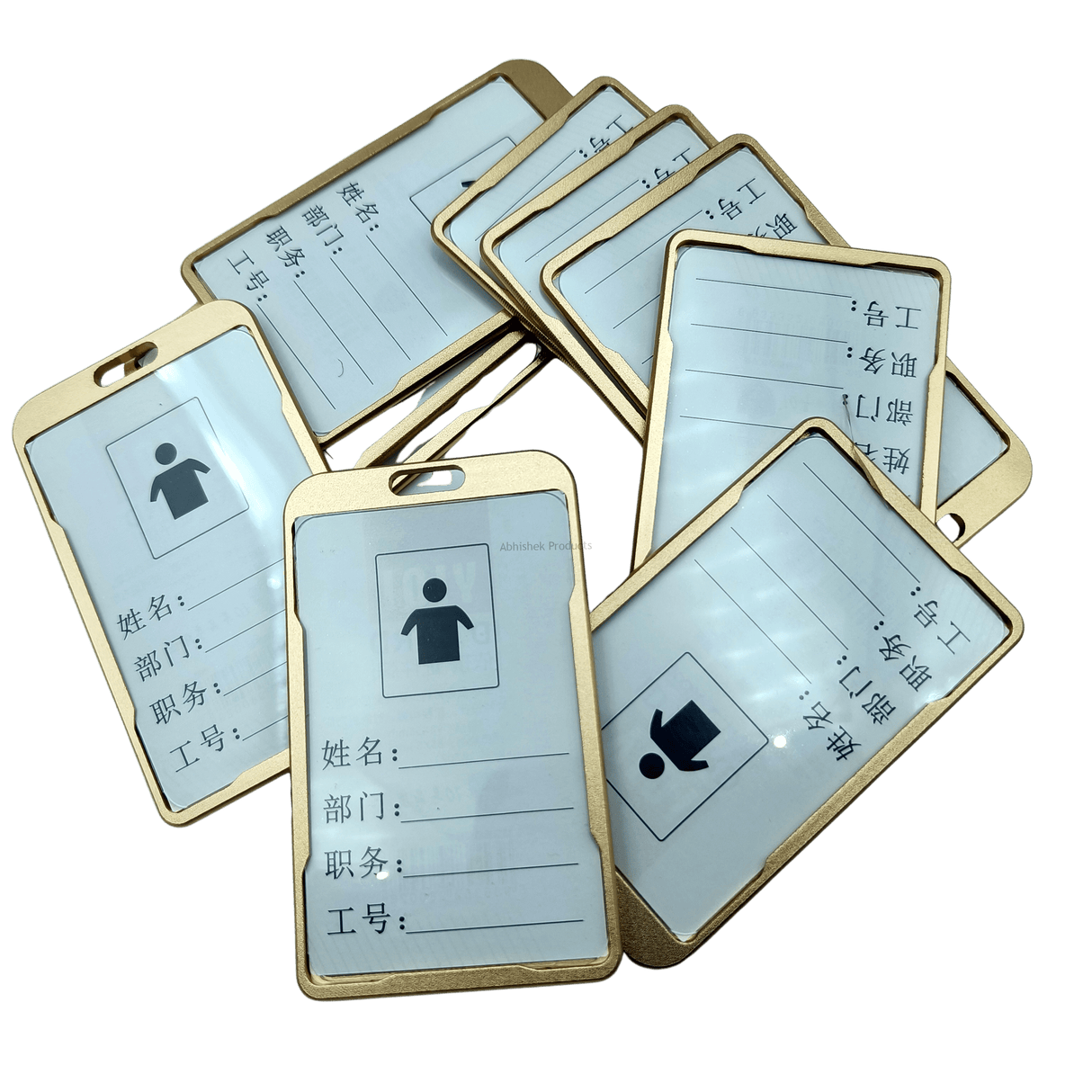 GOLD METAL ID CARD HOLDER Aluminium ID CARD BADGE TAG HOLDER (4)