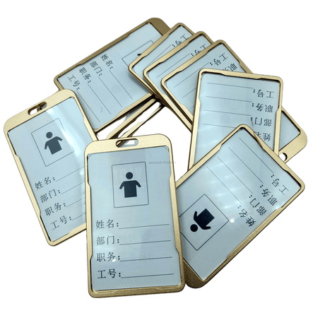 GOLD METAL ID CARD HOLDER Aluminium ID CARD BADGE TAG HOLDER (4)