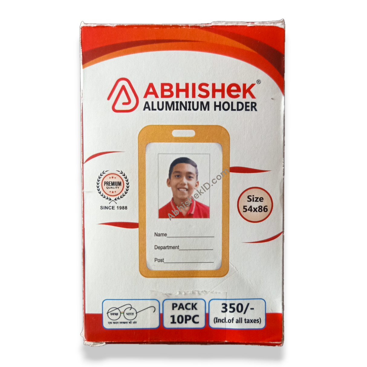 Aluminium Golden ID Card Holder for secure smart card casing for enterprise security.