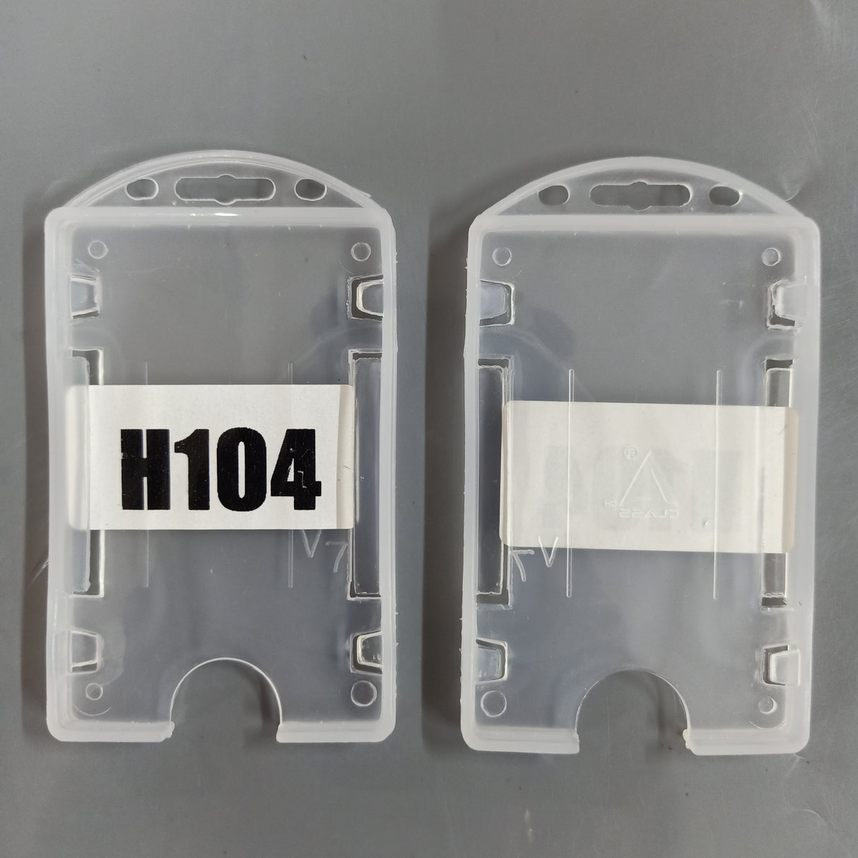 H104 54x86mm ID Card PVC Holder for access card protection and corporate building security systems.