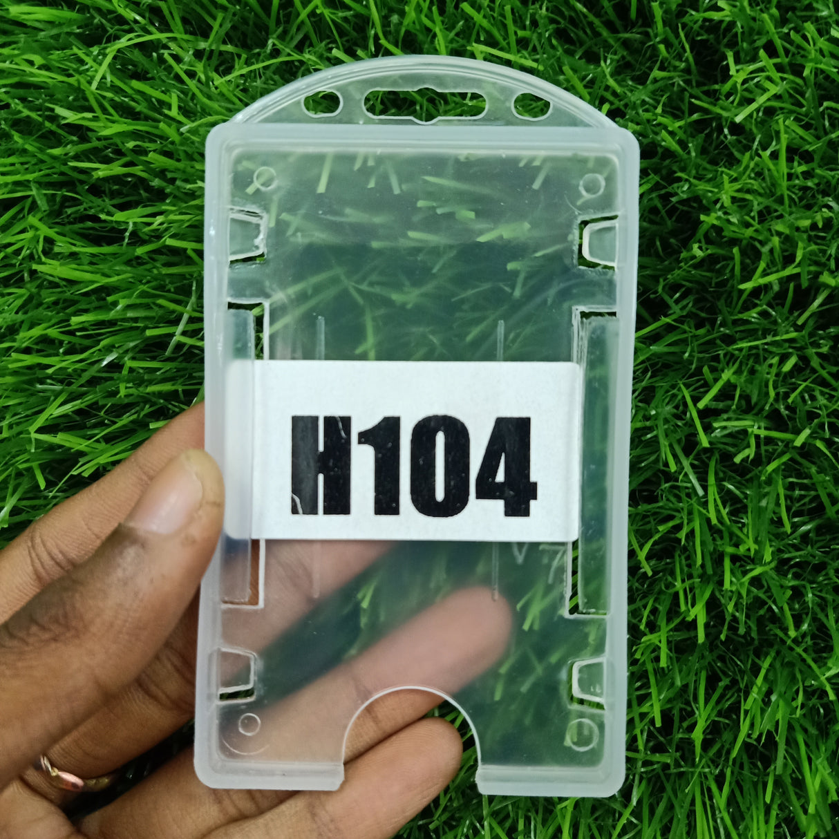 H104 54x86mm ID Card PVC Holder for daily office use and electronic proximity card scanning.