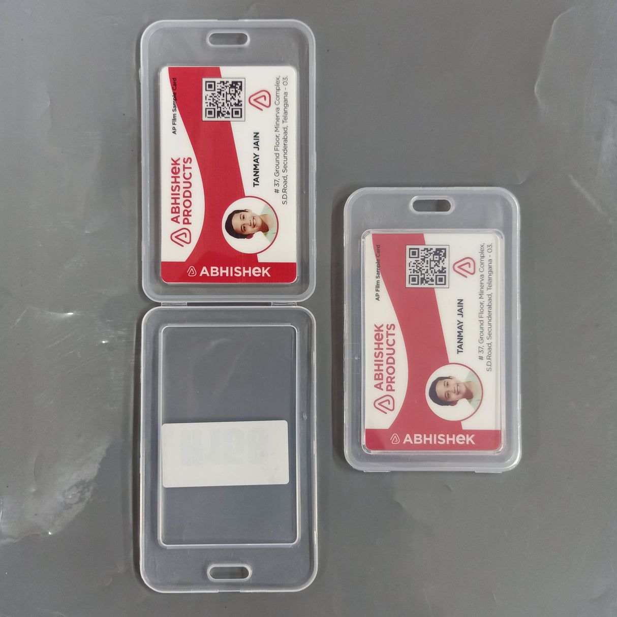 H158 Clear Suitcase ATM Size ID Card Holder protecting standard transit cards during frequent executive commuting.