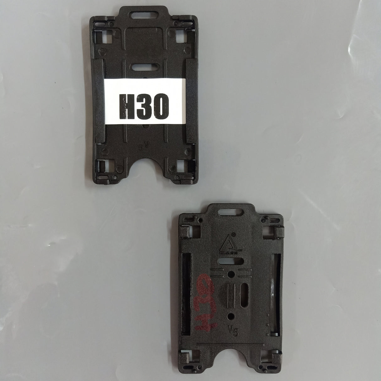 H30 Black 54x86mm PVC Access Card Holder protecting smart cards during industrial facility entry.