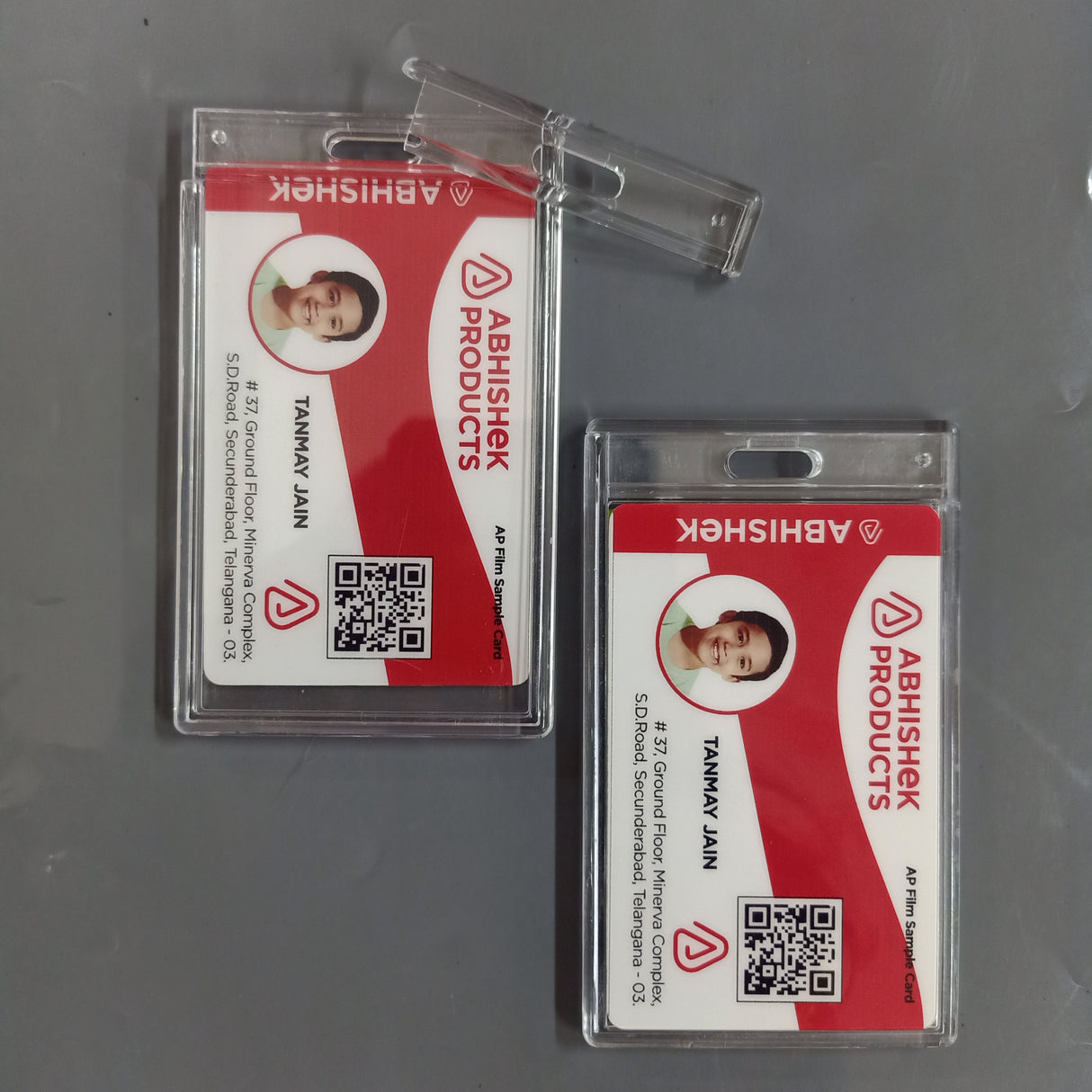 T738V Vertical PVC Transparent ID Card Holder for secure corporate access and office badge display