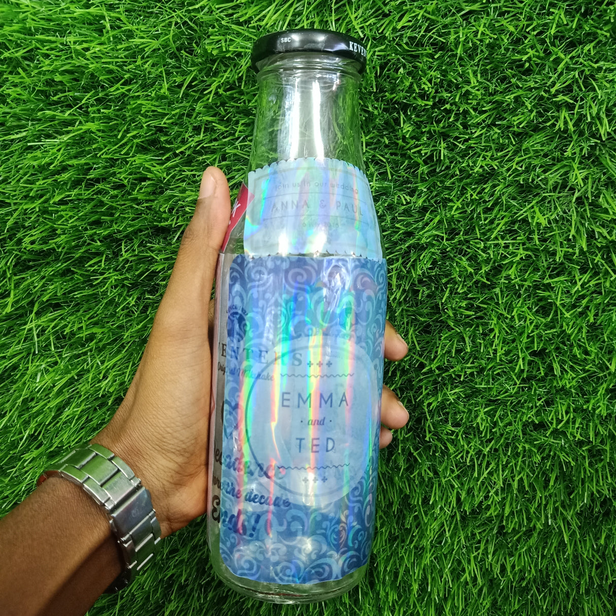 A4 Transparent Rainbow Promojet Sticker for holographic warning label printing and commercial equipment safety marking.