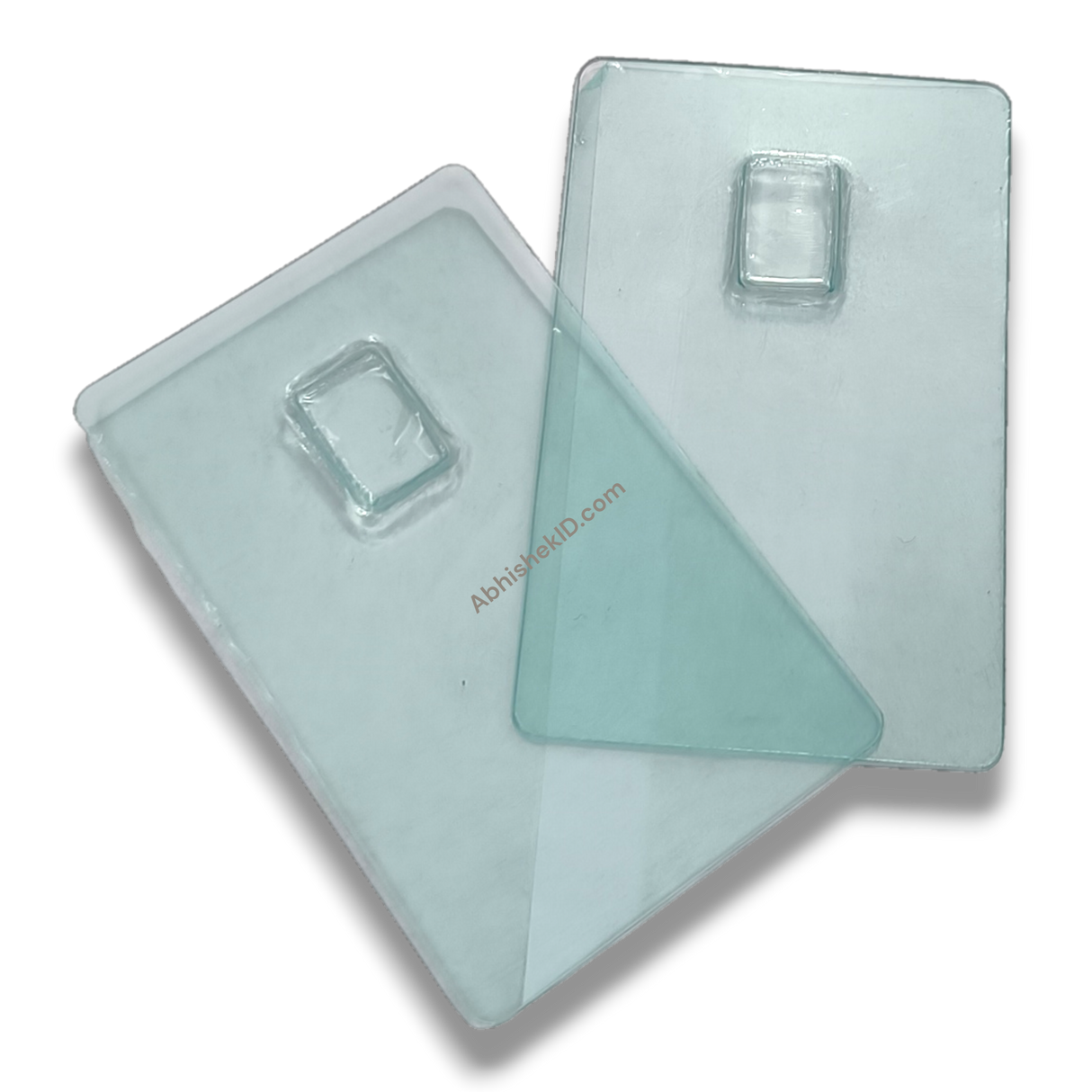 Rectangle Coin Card Blister Caps 54x86mm for standard bullion display and clear plastic coin holders.