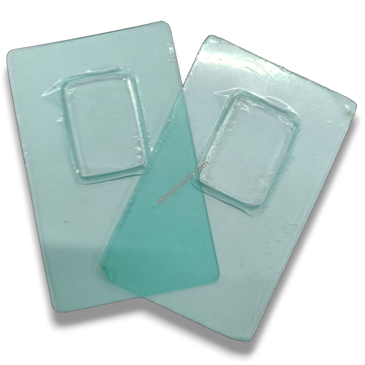 Rectangle Coin Card Blister Caps 54x86mm for retail mint set assembly and wholesale rectangle blister packs.