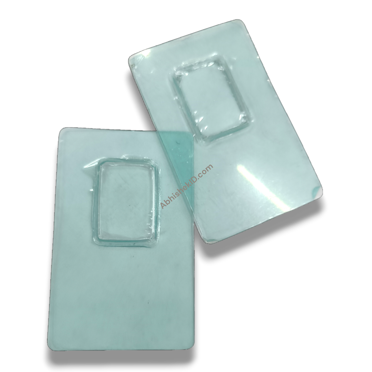 Rectangle Coin Card Blister Caps 54x86mm for archival currency preservation and empty plastic coin blister shells.