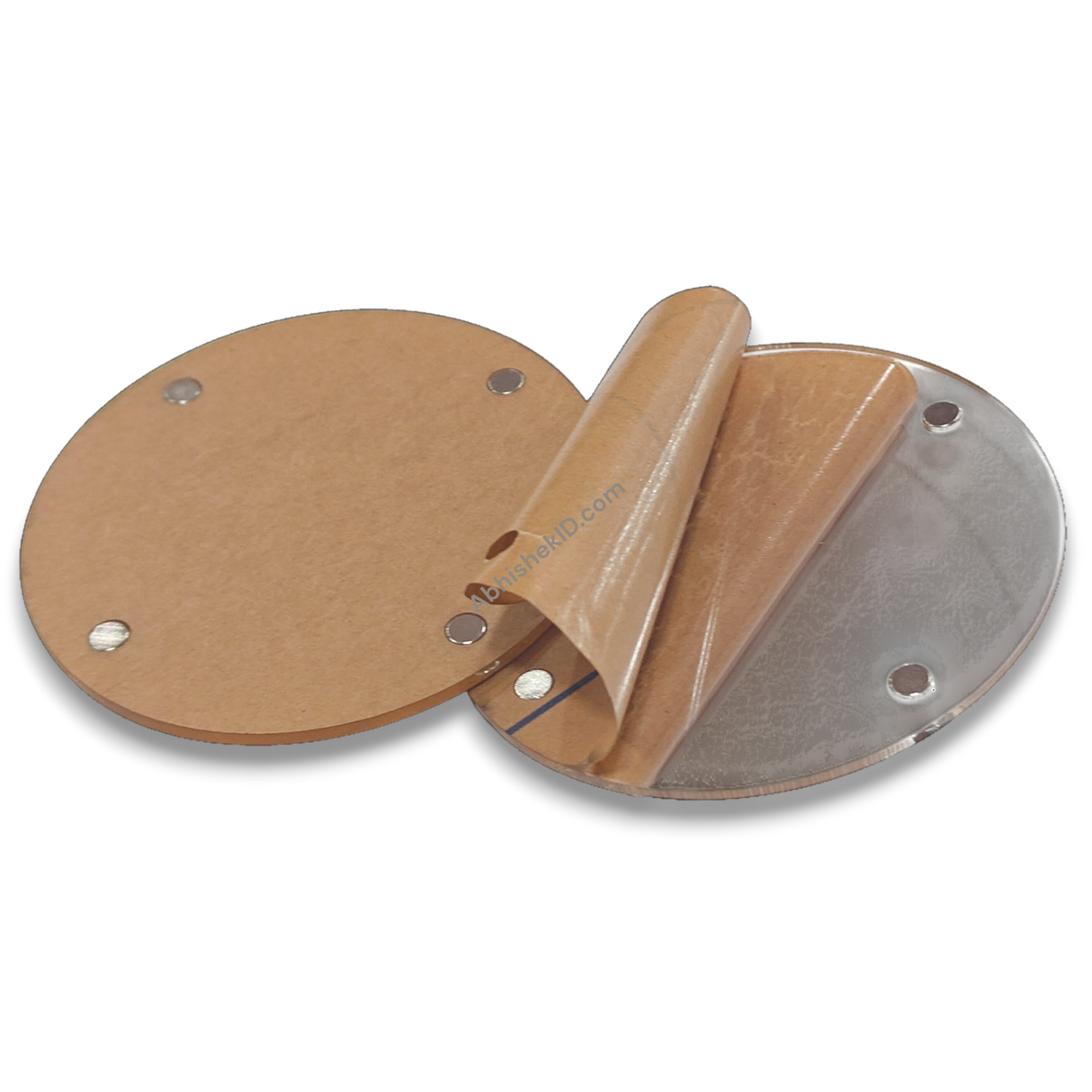 Acrylic Magnet Round Photo Frame – Round Fridge Magnet Frame 7.8x7.8 cm (Without Print)