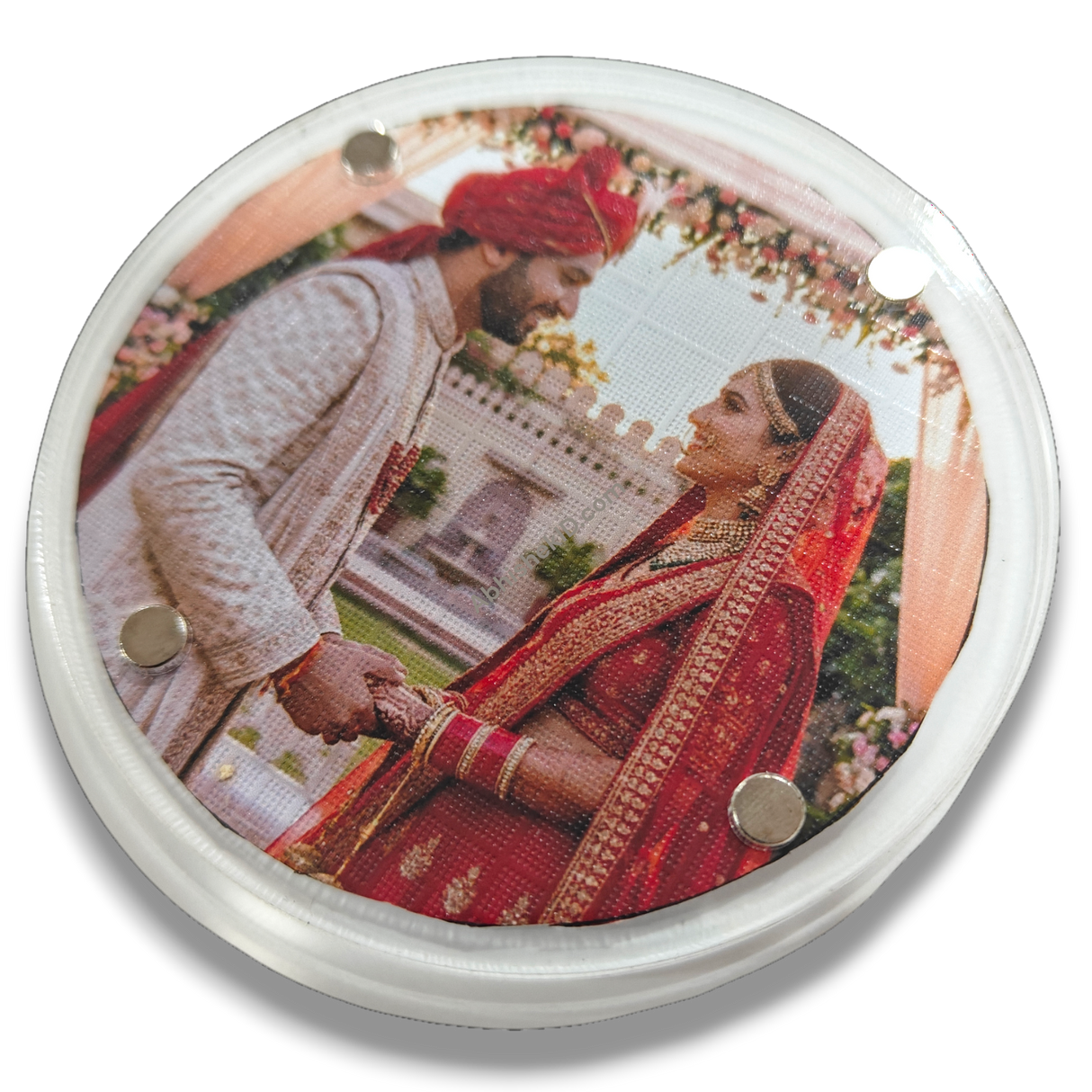 Acrylic Magnet Round Photo Frame – Round Fridge Magnet Frame 7.8x7.8 cm (Without Print)