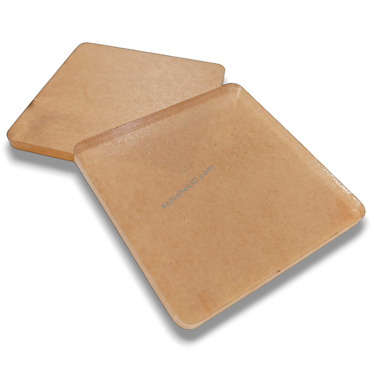 74mm square clear acrylic paperweight DIY blank for desk, inserts, and gifts
