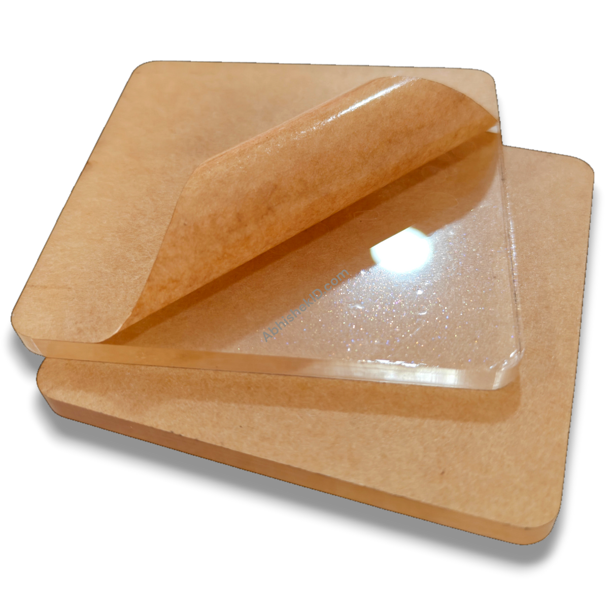 74mm square clear acrylic paperweight blank for DIY inserts and gifts