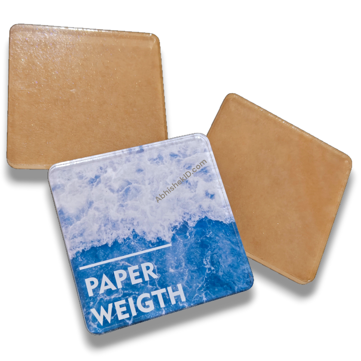 74mm square clear acrylic paperweight DIY blank for inserts, gifts, and desk organization