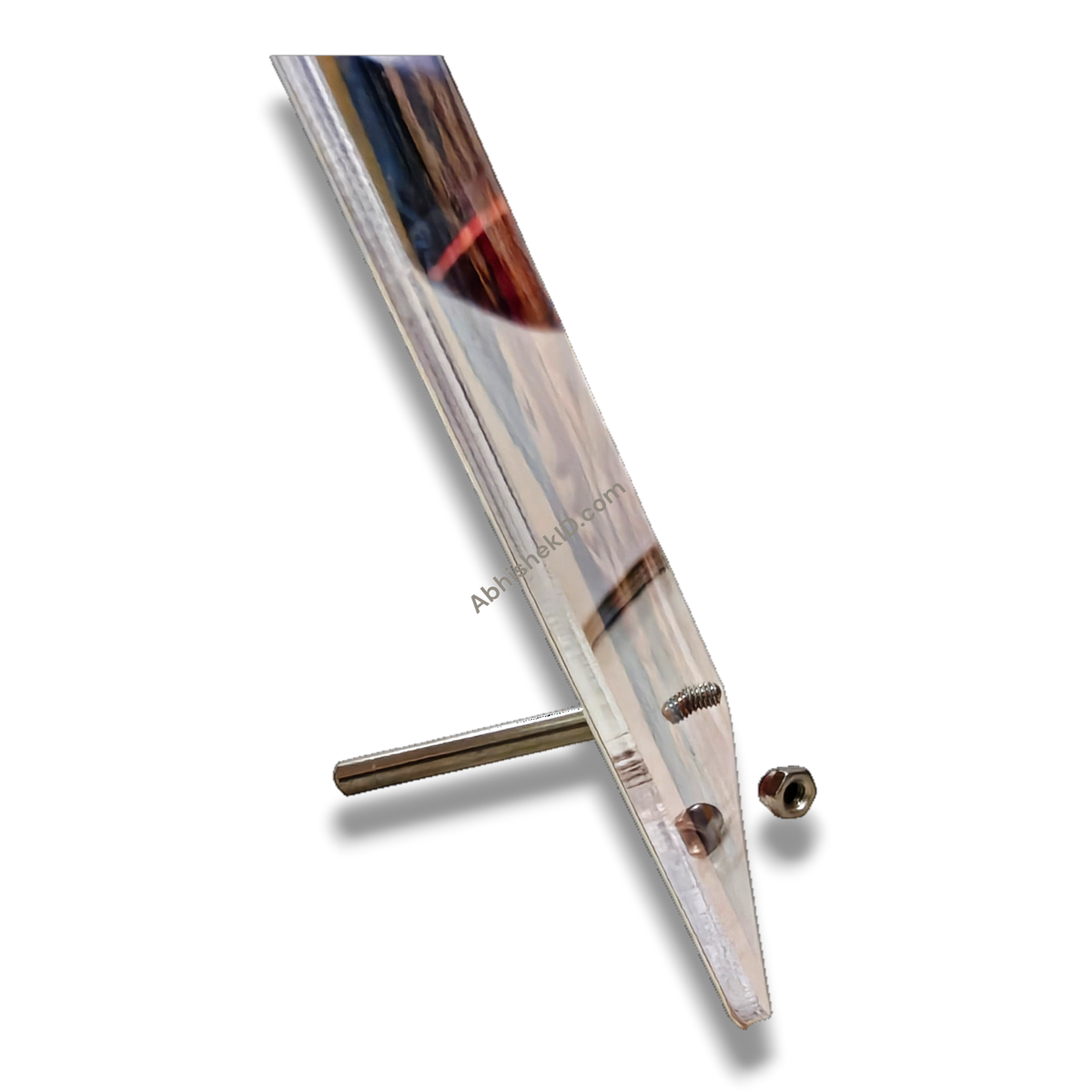 Acrylic frame back stand rod hardware, silver stainless steel screw set for 4x6, 5x7, 6x8 tabletop stands