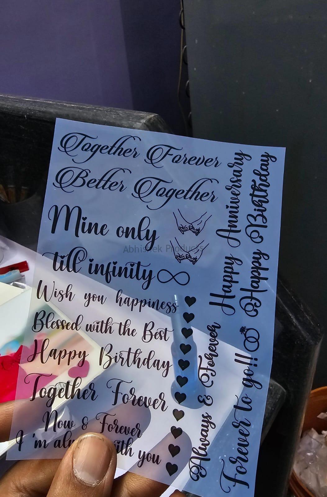 Inkjet Stamp Exposing Film polymer negative material for bulk custom stamp manufacturing setups.