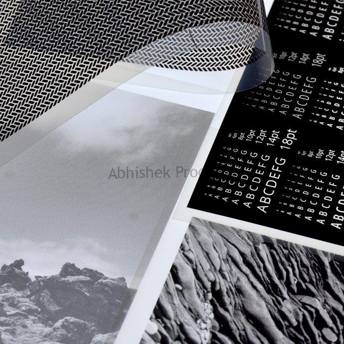 Inkjet Stamp Exposing Film screen printing sheet for business signage and positive film development.